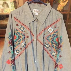 Pink Cattlelac embroidered top